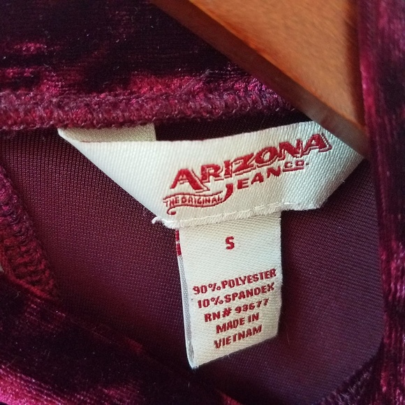 Arizona Jean velvet mini dress, Burgundy, S - Picture 7 of 8